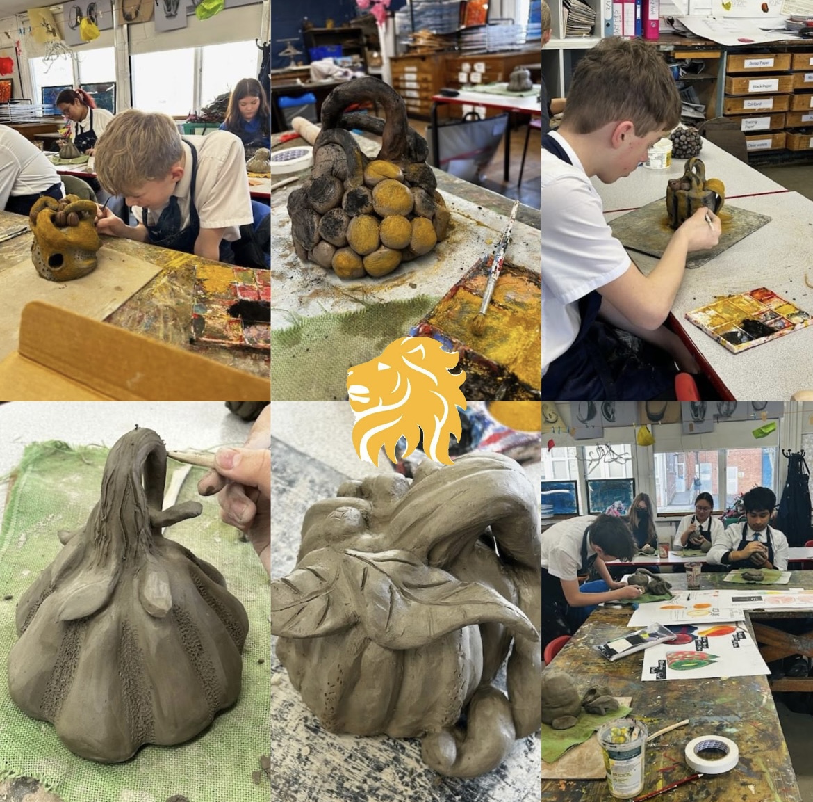 A #wonderful Year 10 GCSE Art Sculpture workshop in which students explored form and texture. The theme was Natural Form. #artTeam