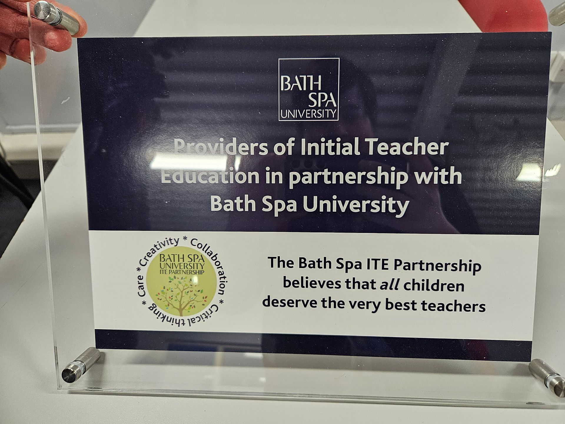 We are very proud to have been given this plaque from Bath Spa University, celebrating the amazing work we do with them to support our trainee teachers. #kdsTeam