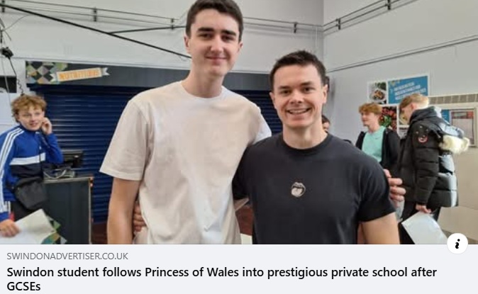 Swindon GCSE student follows Kate to Marlborough College