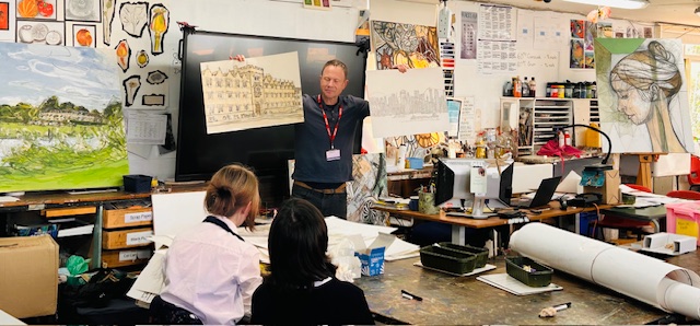 GCSE Art workshop with Laurie Plant our visiting artist.